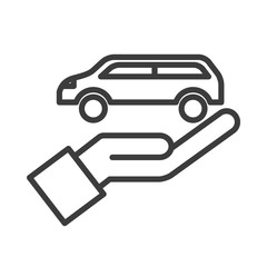 Car insurance vector icon in modern flat style isolated. Car insurance can support is good for your web design.