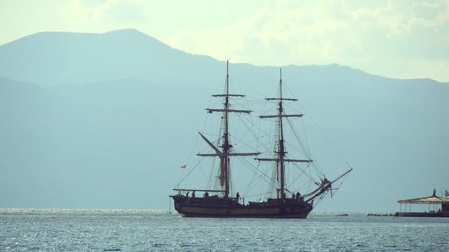 Replica Of Historic Sailing Ship Passes The Bay