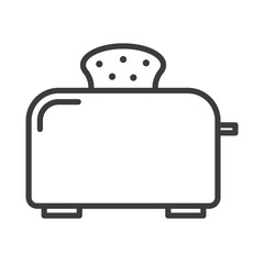 Toaster vector icon in modern flat style isolated. Toaster can support is good for your web design.