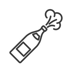 Champagne vector icon in modern flat style isolated. Champagne can support is good for your web design.