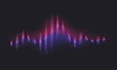 Abstract sound wave. Voice digital waveform, volume voice technology vibrant wave. Music sound energy vector background. Equalizer volume, waveform electronic light illustration - obrazy, fototapety, plakaty