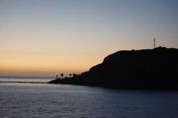 lighthouse at sunset