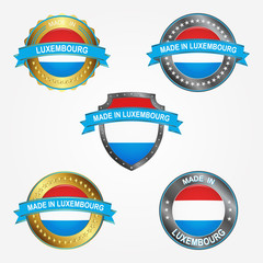 Design label of made in Luxembourg. Vector illustration