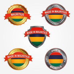 Design label of made in Mauritius. Vector illustration