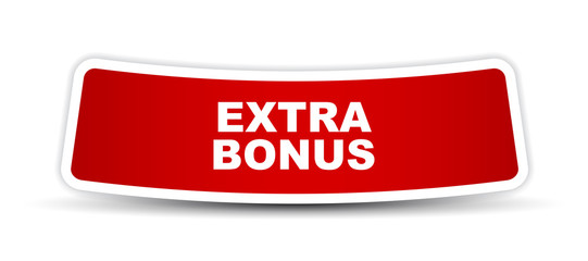 red vector banner extra bonus