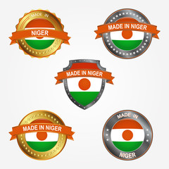 Design label of made in Niger. Vector illustration