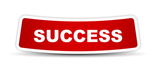 red vector banner success