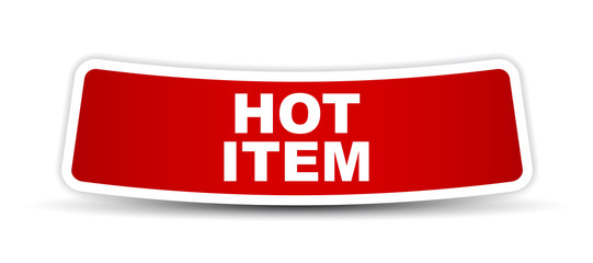 red vector banner hot item