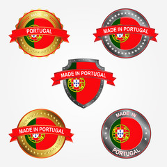 Design label of made in Portugal. Vector illustration
