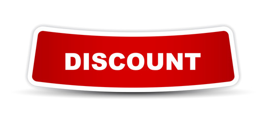 red vector banner discount