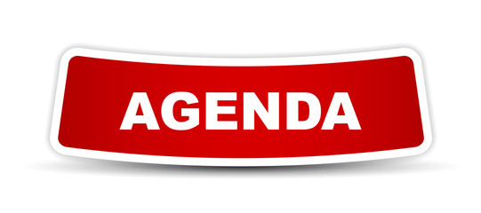 red vector banner agenda