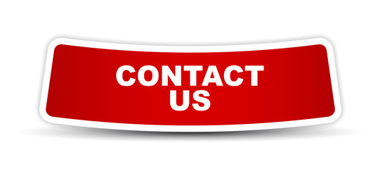 red vector banner contact us