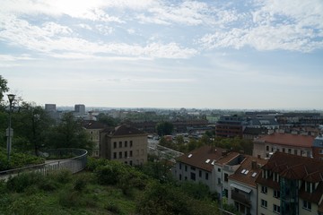 Fototapeta na wymiar Brno, Czech Republic - Sep 12 2018: View to the streets of Brno city center. Czech Republic