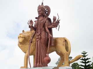 statue of the Hindu goddess Durga Maa in Mauritius