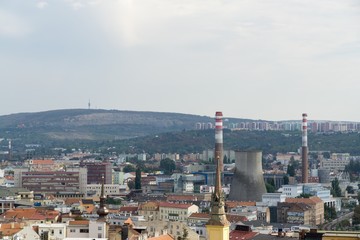 Obraz premium Brno, Czech Republic - Sep 12 2018: View to the streets of Brno city center. Czech Republic