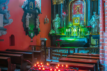 Interior of cathedral in Poznan, Poland