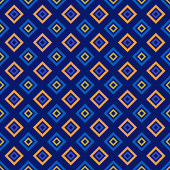 pattern con rombi arancio, blu  e giallo