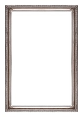 Obraz premium Silver frame for paintings, mirrors or photo isolated on white background 