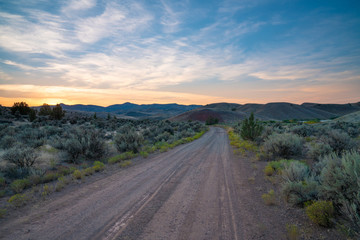 road in the desert mountains