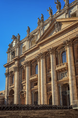 Fototapeta na wymiar St. Peter's Basilica. St. Peter's is the most renowned churches in Vatican City