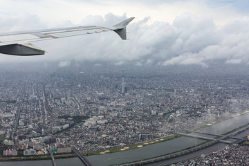 飛行機から見える東京
