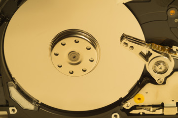 Hdd. open hard disk drive. The concept of data storage. data array. hard drive from the computer....
