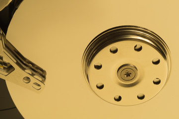Hdd. open hard disk drive. The concept of data storage. data array. hard drive from the computer....