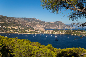 View to a beautiful bay in French Riviera