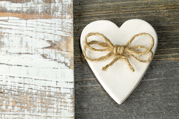 Heart on Wooden Background