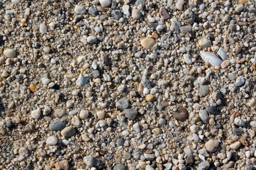 Pebbles and stones on the beach