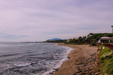 Beach. Calahonda Beach, Mijas, Costa del Sol Occidental, Malaga, Andalusia, Spain. Picture taken...
