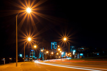 Fototapeta na wymiar Montevideo Uruguay at night 