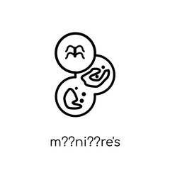 M??ni??re's disease icon. Trendy modern flat linear vector M??ni??re's disease icon on white background from thin line Diseases collection