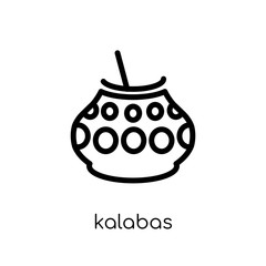 kalabas icon. Trendy modern flat linear vector kalabas icon on white background from thin line American Indigenous Signals collection, outline vector illustration