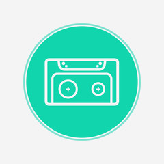 Fototapeta premium Cassette vector icon sign symbol