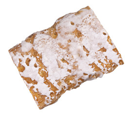 Glazed gingerbread with raisins isolated
