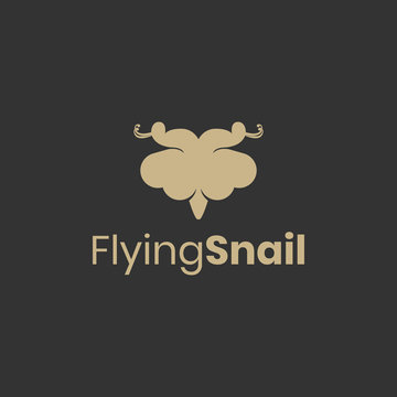 Flying snail logo design inspiration