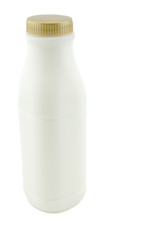 Milk bottle isolated on white background