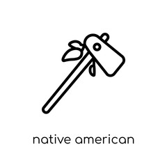 Native American Tomahawk icon from American Indigenous Signals c