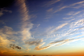 sunset over the sea