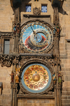Close-up of Astronomical clock, Prague, Czech Republic
