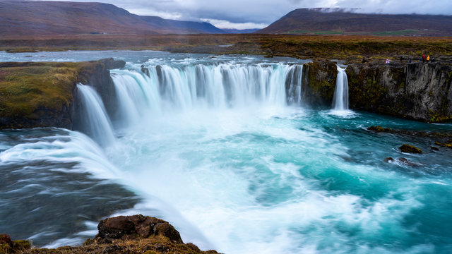 Godafoss at sunset, Northeastern Iceland