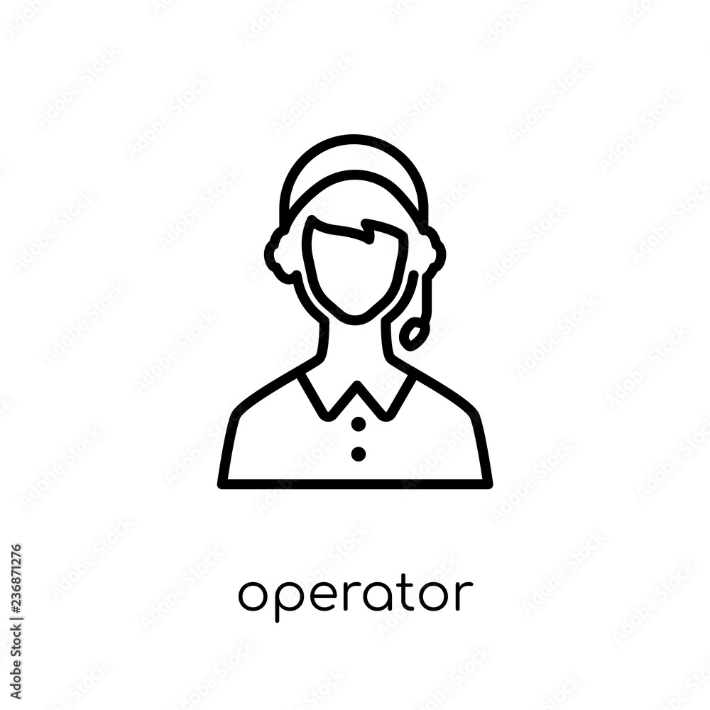 Poster operator icon from delivery and logistic collection.