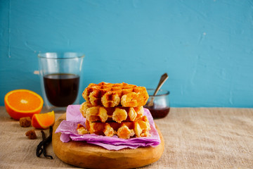 Traditional vanilla waffles