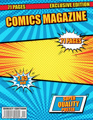 Colorful comics magazine