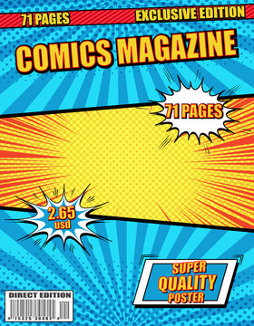 Colorful comics magazine