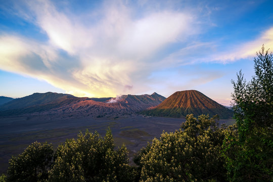 Bromo Tengger Semeru National Park at sunrise, East Java, Indonesia