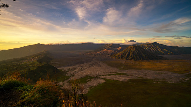Bromo Tengger Semeru National Park at sunrise, East Java, Indonesia