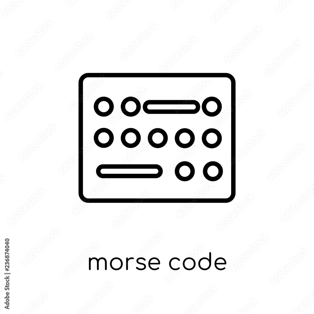Poster morse code icon from communication collection.
