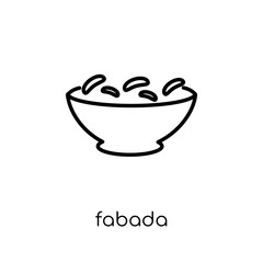 fabada icon. Trendy modern flat linear vector fabada icon on white background from thin line Spanish Food collection, outline vector illustration